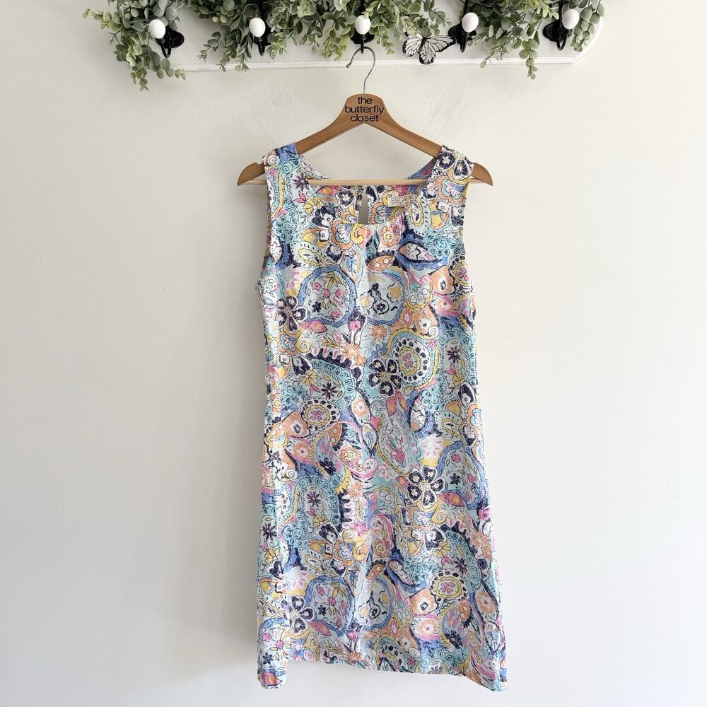 Escape By Habitat Multicolor paisley Sleeveless Dress Small Beach Boho cd-9033